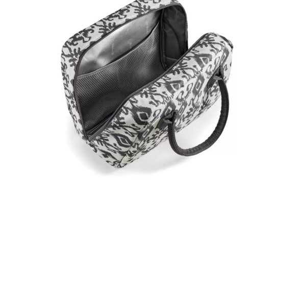 Fit & Fresh Bloomington Lunch Bag Double Handle Zip Ikat Charcoal Gray Cream OS - Picture 7 of 7